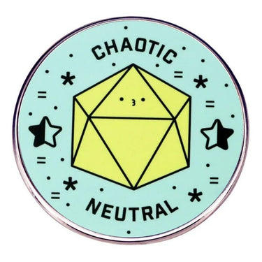 Blue Chaotic Neutral Round Pin - Novelty